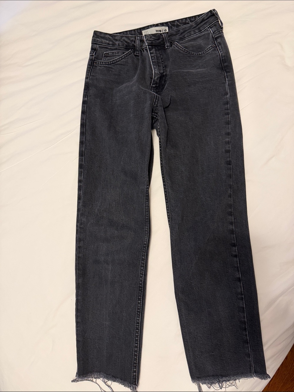 Topshop Motowomen’s jeans charcoal straight jeans